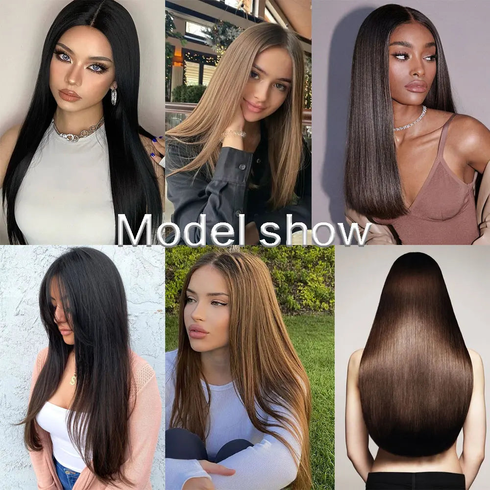 Synthetic Clip In Hair Extensions 80cm Long