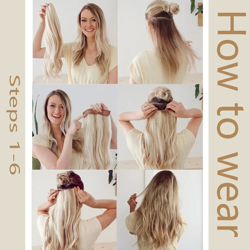 Synthetic Clip In Hair Extensions 80cm Long