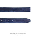Ferrecci Mens 100% Genuine Leather Navy Blue Belt w/Ostrich Top - One size Fits All
