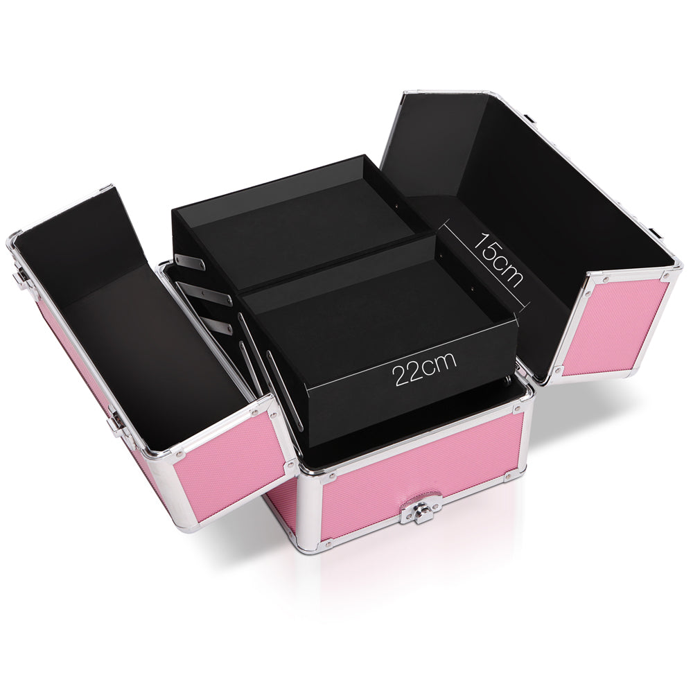 7 in 1 Cosmetic Beauty Makeup Trolley - Pink