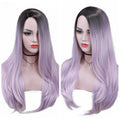 Grass Green Long Straight Synthetic Fiber Wig