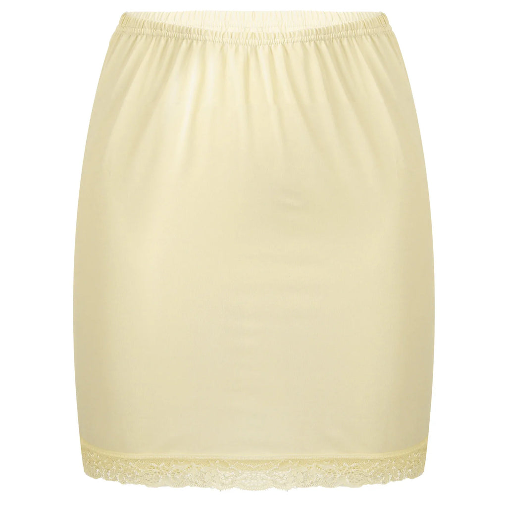 Womens Underskirt Soft Half Slips Dress Summer Ladies Underwear Thin High Waist Elastic Anti-Penetrating Underskirt Lining