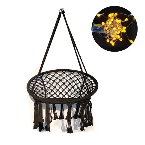 150 KG Nordic Garden Swing 그네 Cotton Rope Hammock Hanging Chair Handmade Knitted Indoor Outdoor كرسي Swing Bed Outdoor Furniture