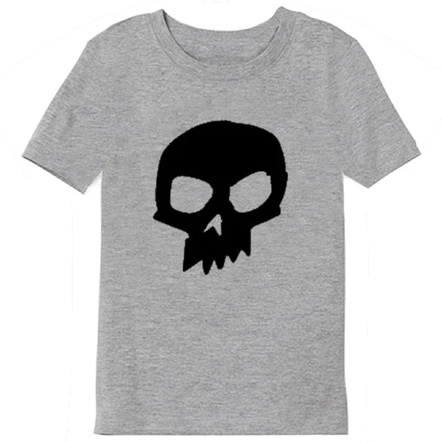 Children's Cotton T-Shirt Skull Print 2-10Y 2024