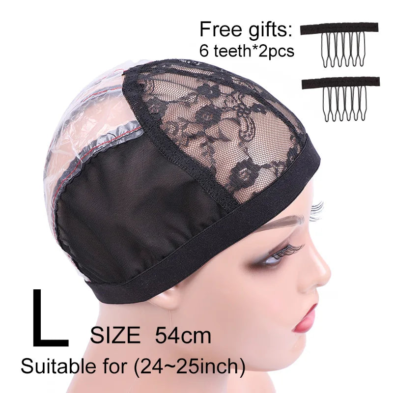 Nunify Lace Adjustable Wig Caps Weave Breathable Durable Hot Black Free Size Black Lace Front Wig Caps For Making Wigs Hairnet