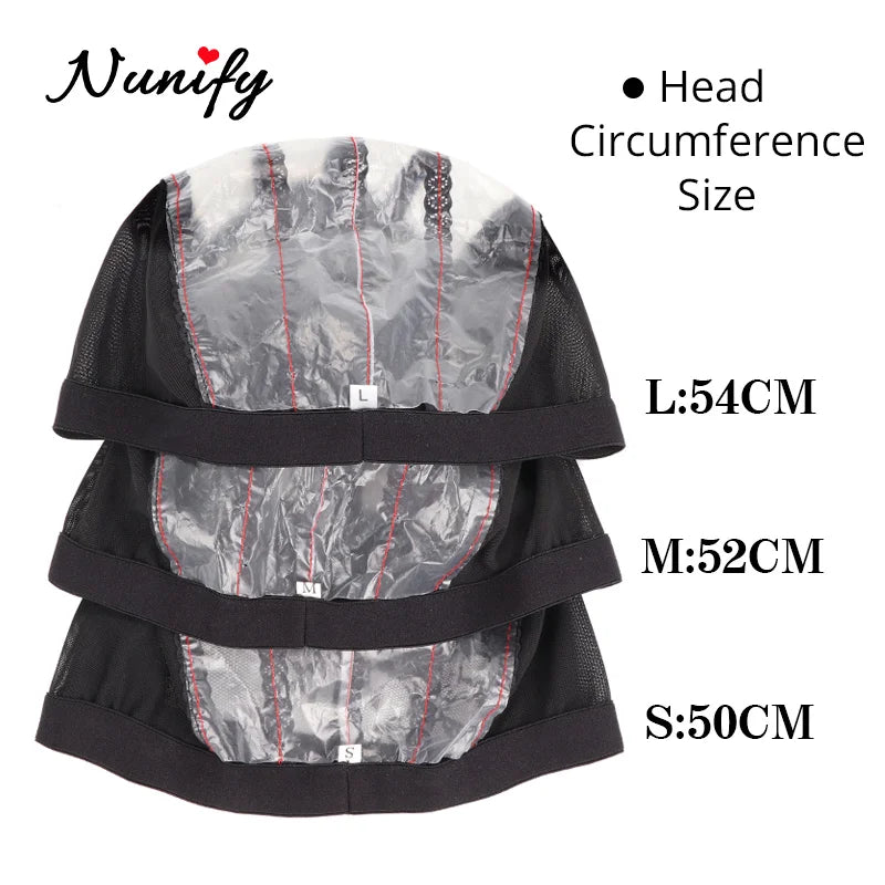 Nunify Lace Adjustable Wig Caps Weave Breathable Durable Hot Black Free Size Black Lace Front Wig Caps For Making Wigs Hairnet