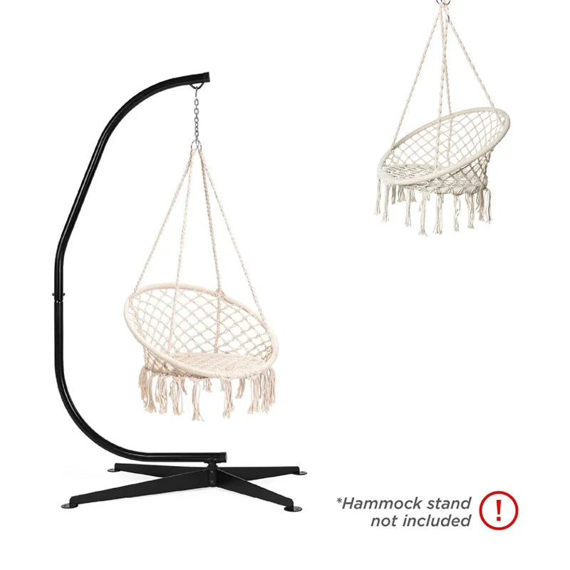 150 KG Nordic Garden Swing 그네 Cotton Rope Hammock Hanging Chair Handmade Knitted Indoor Outdoor كرسي Swing Bed Outdoor Furniture