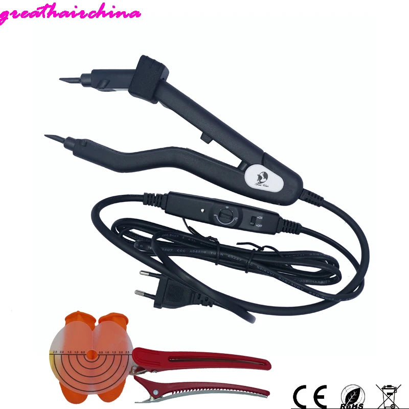 1Pcs Adjustable Temperature 220℃ Professional Hair Extension  Fusion Iron Heat Hair Connectors  Keratin Melting Tool