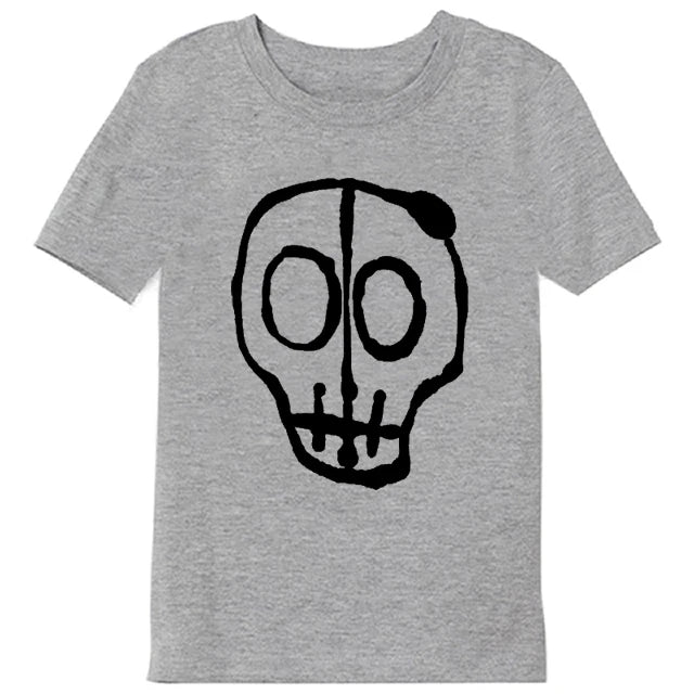 Children's Cotton T-Shirt Skull Print 2-10Y 2024