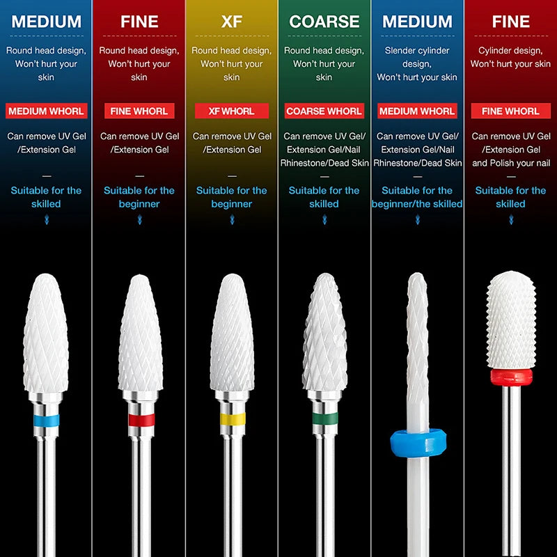 Ceramic Nail Drill Bit Milling Cutter