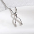 CAOSHI Exquisite Women's Wishbone Pendant Necklace Silver Color Engagement Party Jewelry Sweet Temperament Gifts Hot Selling