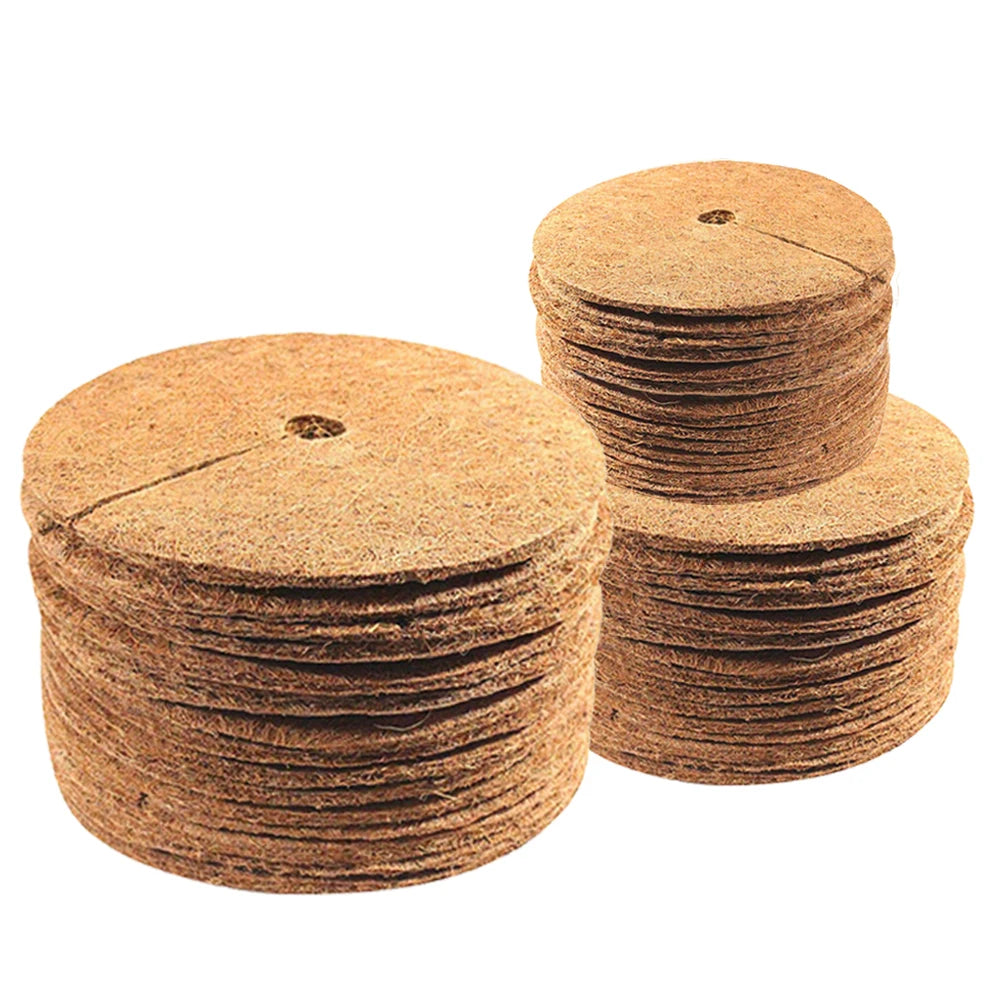 2/5pcs Coconut Shell Fiber Plant Anti-weed Mat Potted Soil Moisturizing Covering Film Tree Trunk Protector 25/30/35/40/45cm Size