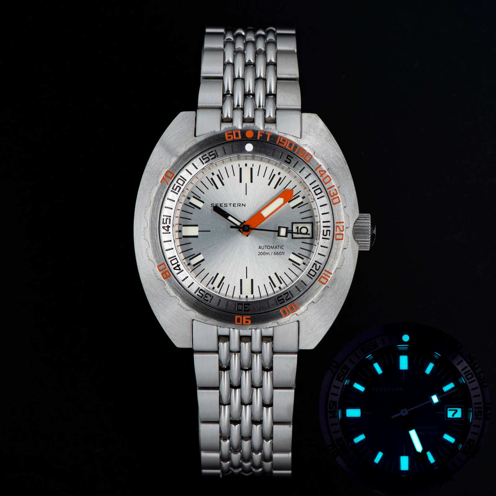 Top Brand Diver Watch Men SUB300T Automatic Mechanical Sapphire Glass Luminous Date 200m Turn Bracelet Seestern Wristwatch Retro