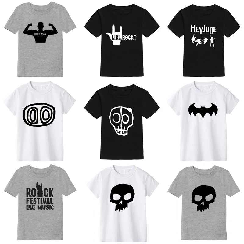 Children's Cotton T-Shirt Skull Print 2-10Y 2024