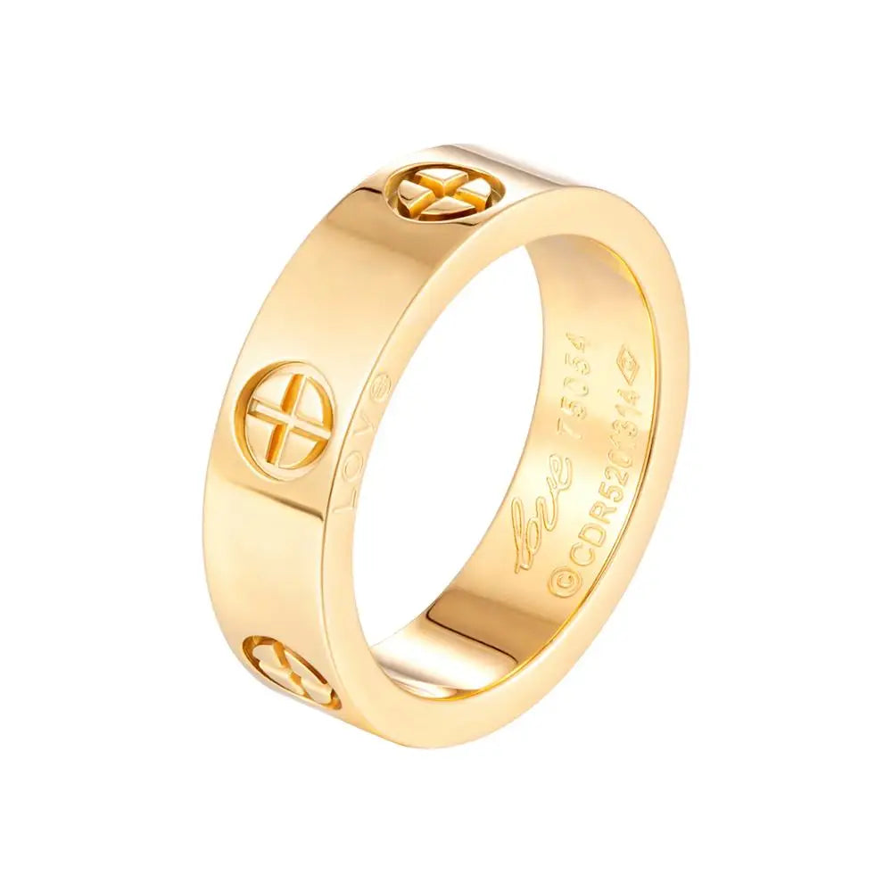Fashion Cross High Quality Stainless Steel Ring For Women Men Lover Non-tarnish Luxury Wedding Party Daily Jewelry Gifts