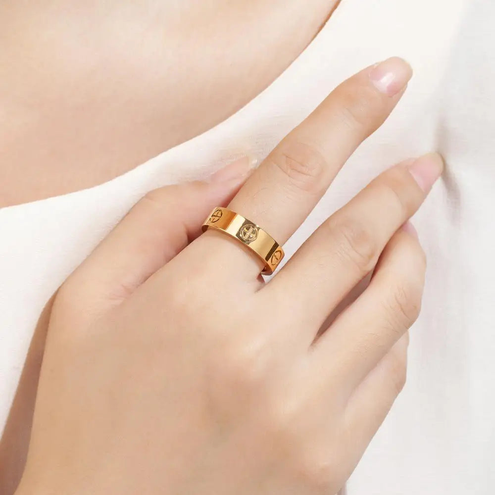 Fashion Cross High Quality Stainless Steel Ring For Women Men Lover Non-tarnish Luxury Wedding Party Daily Jewelry Gifts
