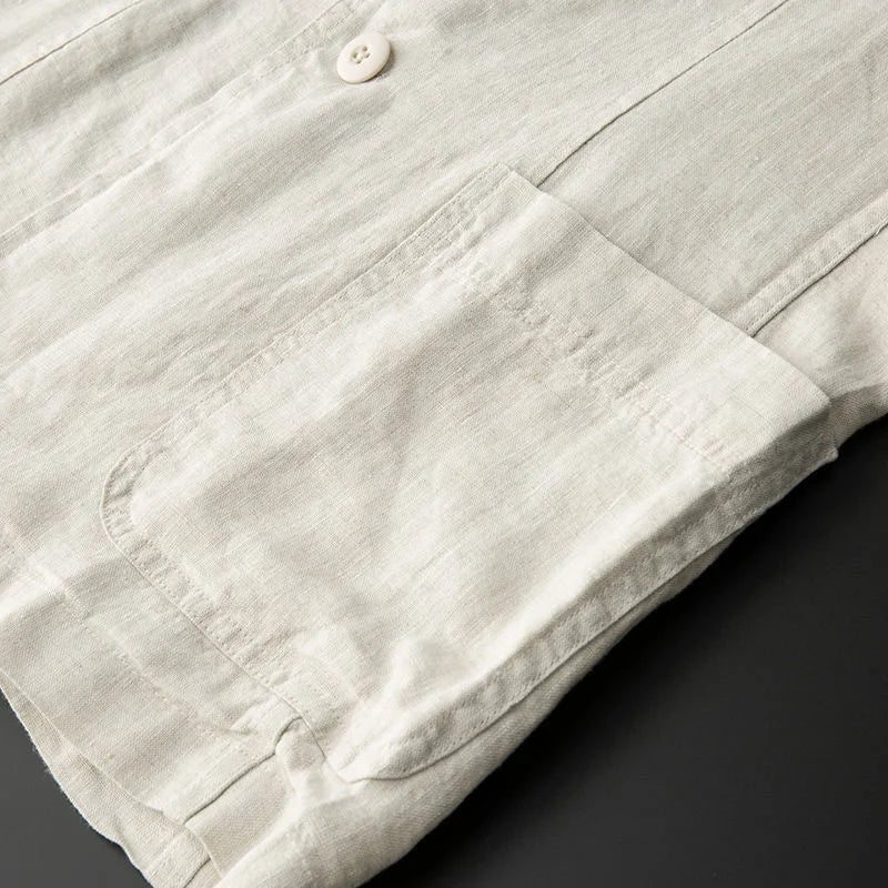 White Cotton Linen Suit Coat Men's Spring Summer Pure Color Slim Casual Business Thin Mens Blazer Jacket Comfortable Breathable