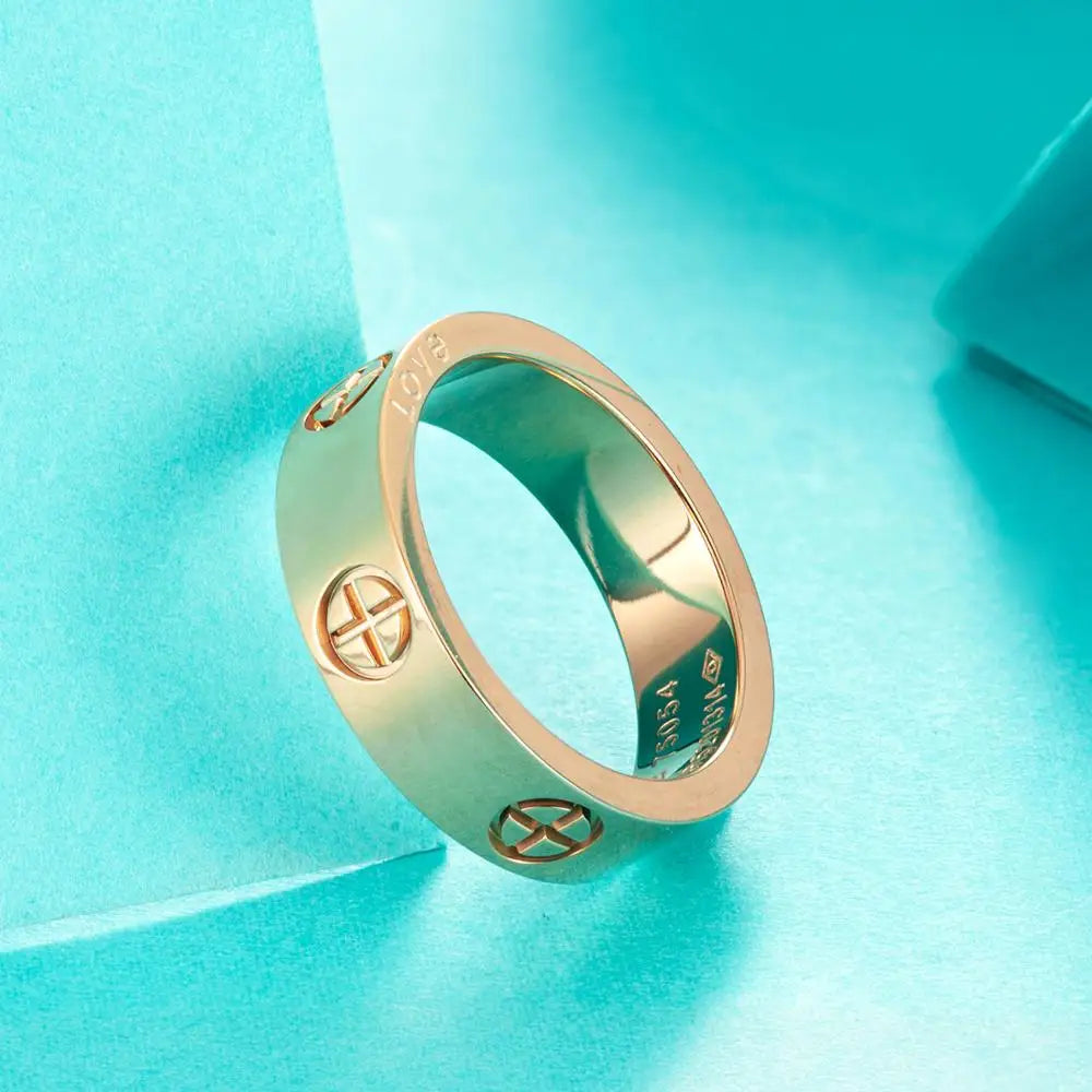 Fashion Cross High Quality Stainless Steel Ring For Women Men Lover Non-tarnish Luxury Wedding Party Daily Jewelry Gifts