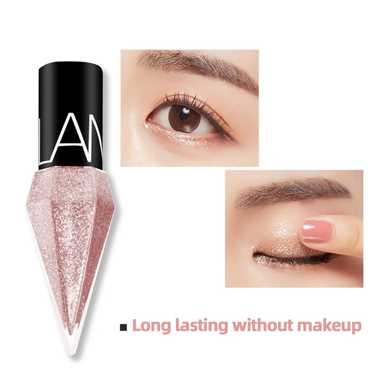 Shiny Liquid Glitter Eyeliner Silver Rose Gold