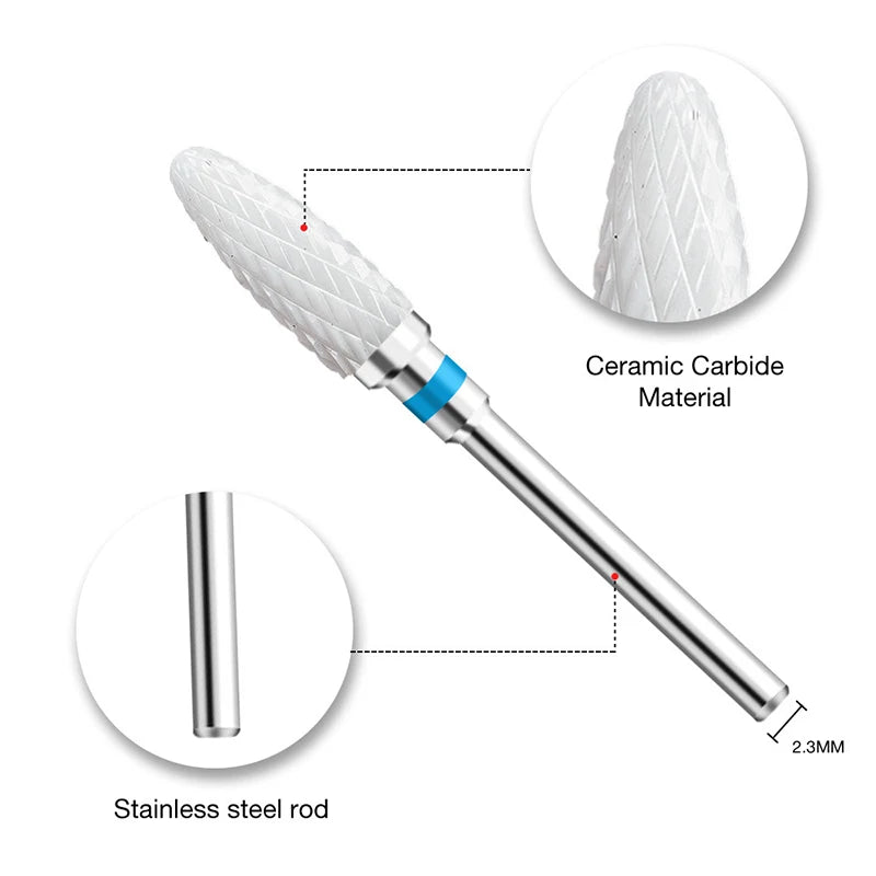 Ceramic Nail Drill Bit Milling Cutter