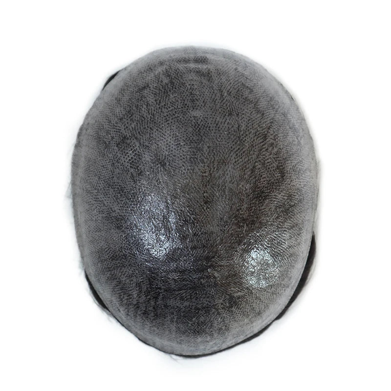 ISKIN Men Toupee Human Hair Full PU 0.12cm Men's Capillary Prosthesis With Knots Indian Remy Hair System Unit Natural Hair Wigs