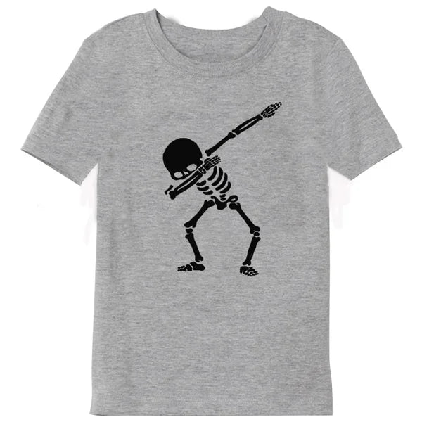 Children's Cotton Skull Print T-shirt 2-10Y