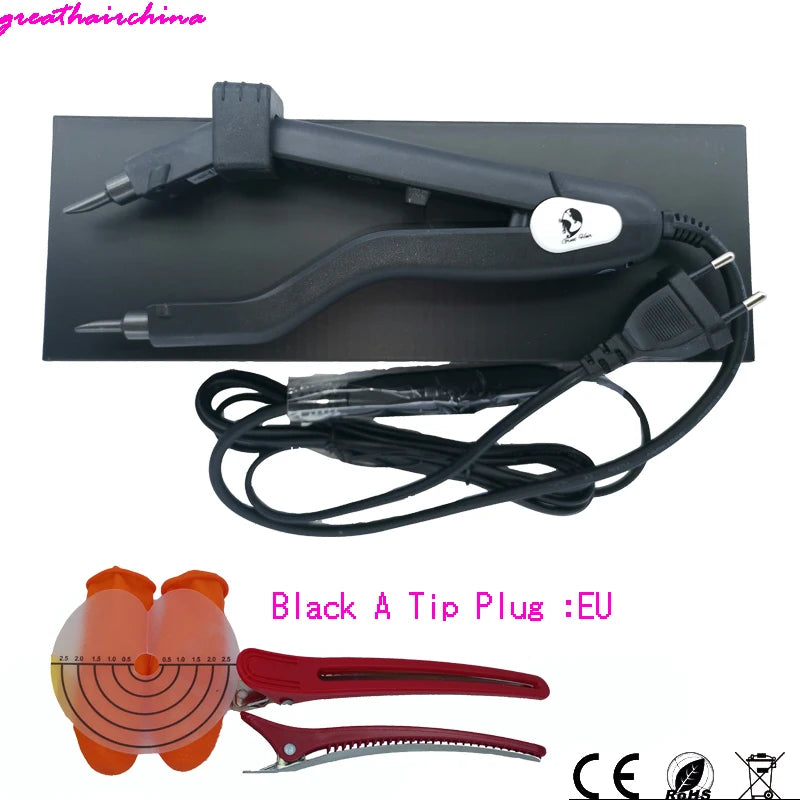 1Pcs Adjustable Temperature 220℃ Professional Hair Extension  Fusion Iron Heat Hair Connectors  Keratin Melting Tool