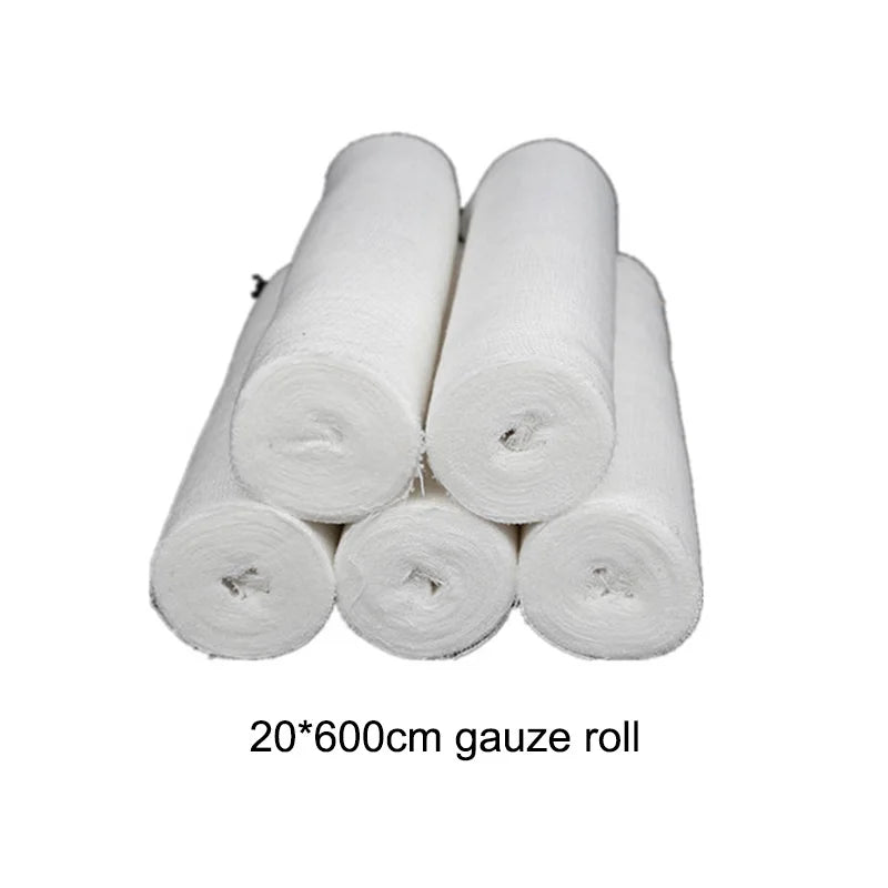 20x600cm Medical Gauze Cotton Large Size Gauze Bandage  Disposable Medicinal Breathable Protection Wound Dressing Gauzes 5 Rolls