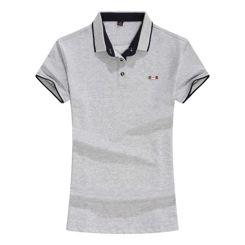 Fashion 2022 Summer Womens Short Sleeve polo Shirt Casual Fit Slim Polos Femmes Solid Color T-Shirt Lady Sports Tops