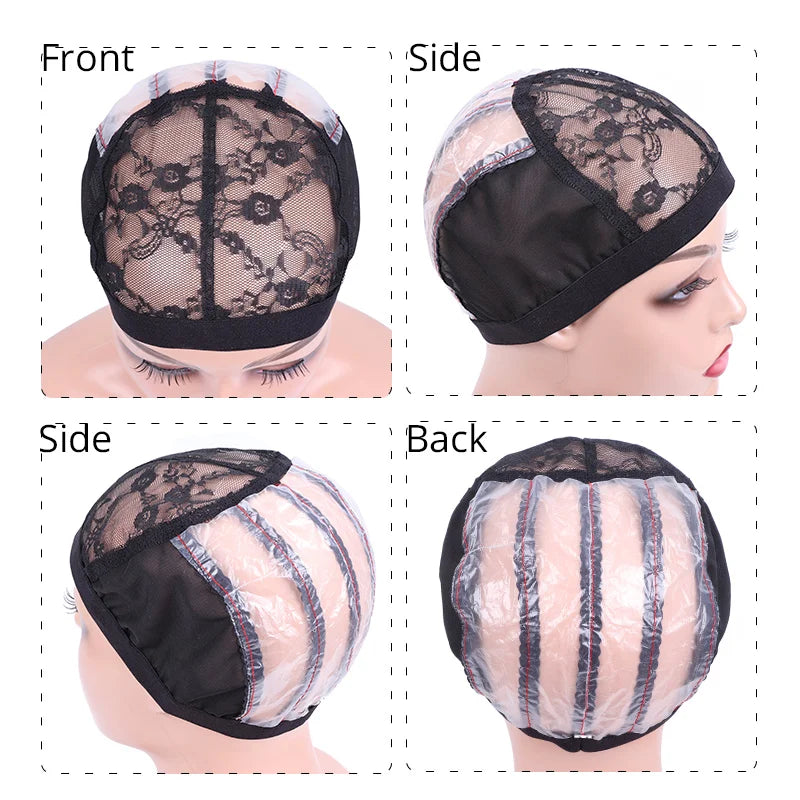 Nunify Lace Adjustable Wig Caps Weave Breathable Durable Hot Black Free Size Black Lace Front Wig Caps For Making Wigs Hairnet