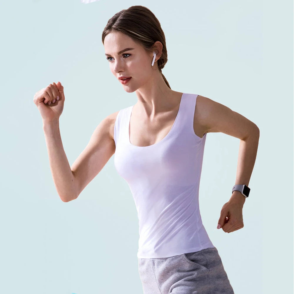 Women Tank Y2k Ice Silk Seamless Vest