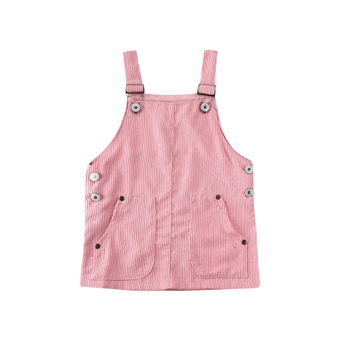 Baby Summer Clothing 0-5T Toddler Kids Baby Girl Mini Retro Dress Strap Corduroy Dress Suspenders Solid Overalls