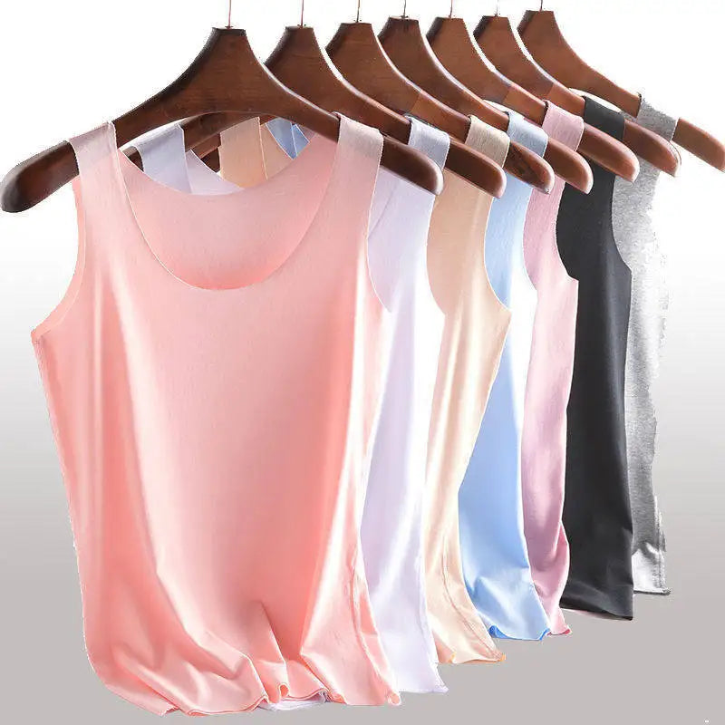 Women Tank Y2k Ice Silk Seamless Vest