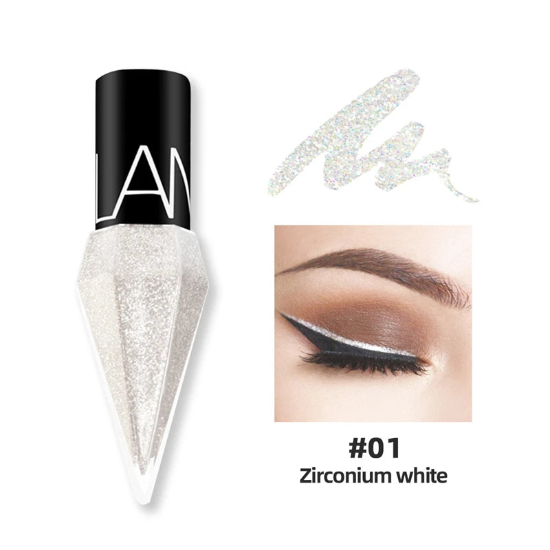 Shiny Liquid Glitter Eyeliner Silver Rose Gold