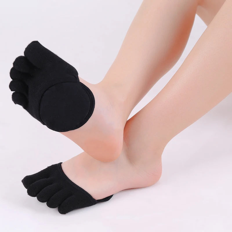 Five-finger Socks Women Socks Invisible Female Summer Open Toe Thickened Soles Foot Masssge Point Socks Cushions for Shoes