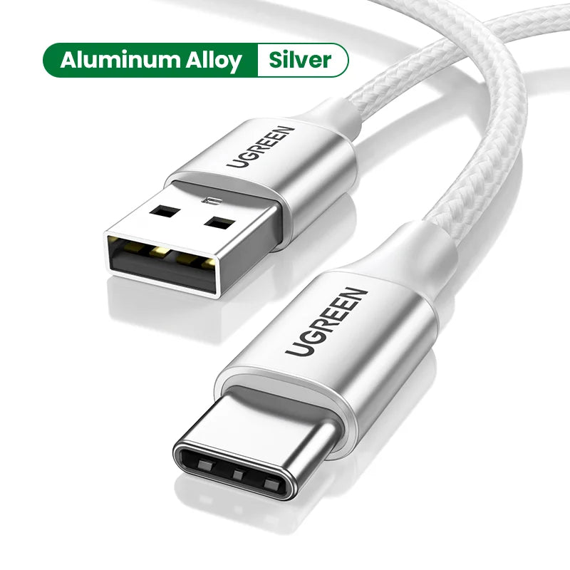 UGREEN 3A USB Type C Cable For iPhone 17 16 Xiaomi Samsung Fast Charging Wire USB-C Charger Data Cord For iPad Poco USB C