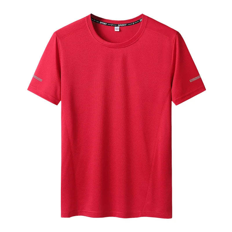 Plus Size Sport Mesh T-shirt 6xl-9xl Quick Dry