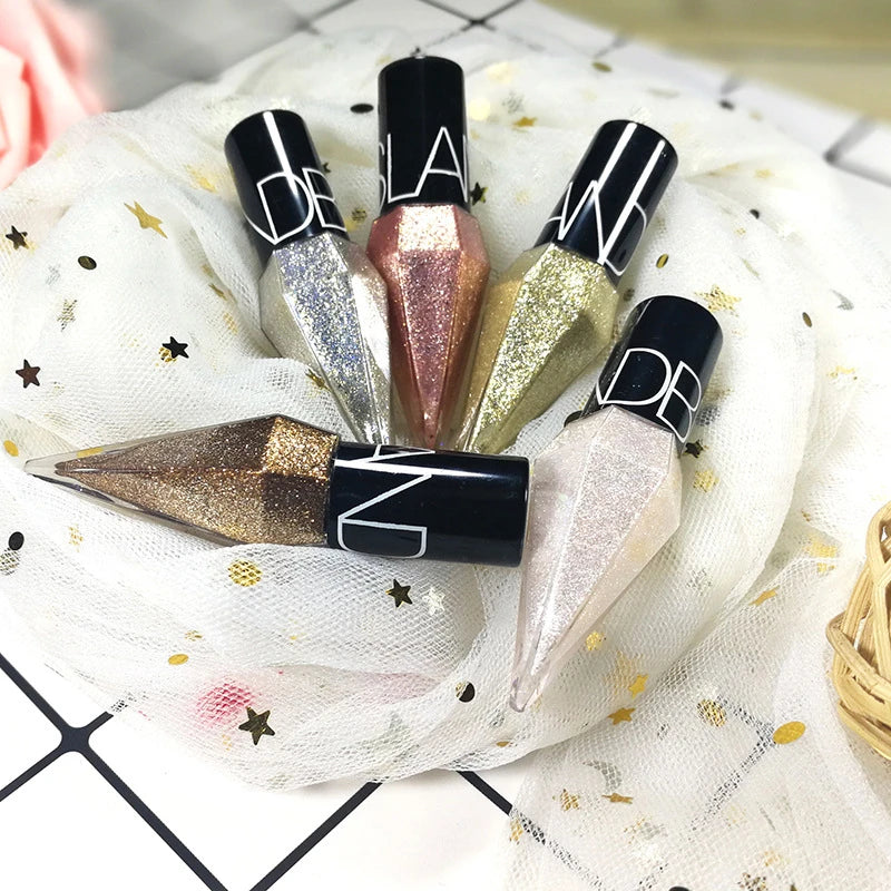 Shiny Liquid Glitter Eyeliner Silver Rose Gold