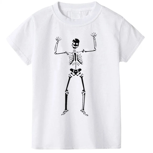 Children's Cotton Skull Print T-shirt 2-10Y