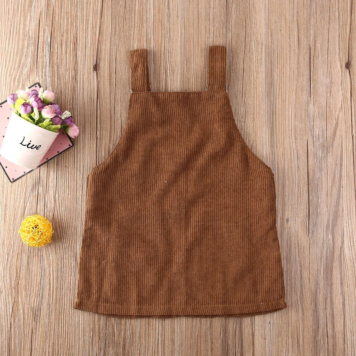 Baby Summer Clothing 0-5T Toddler Kids Baby Girl Mini Retro Dress Strap Corduroy Dress Suspenders Solid Overalls