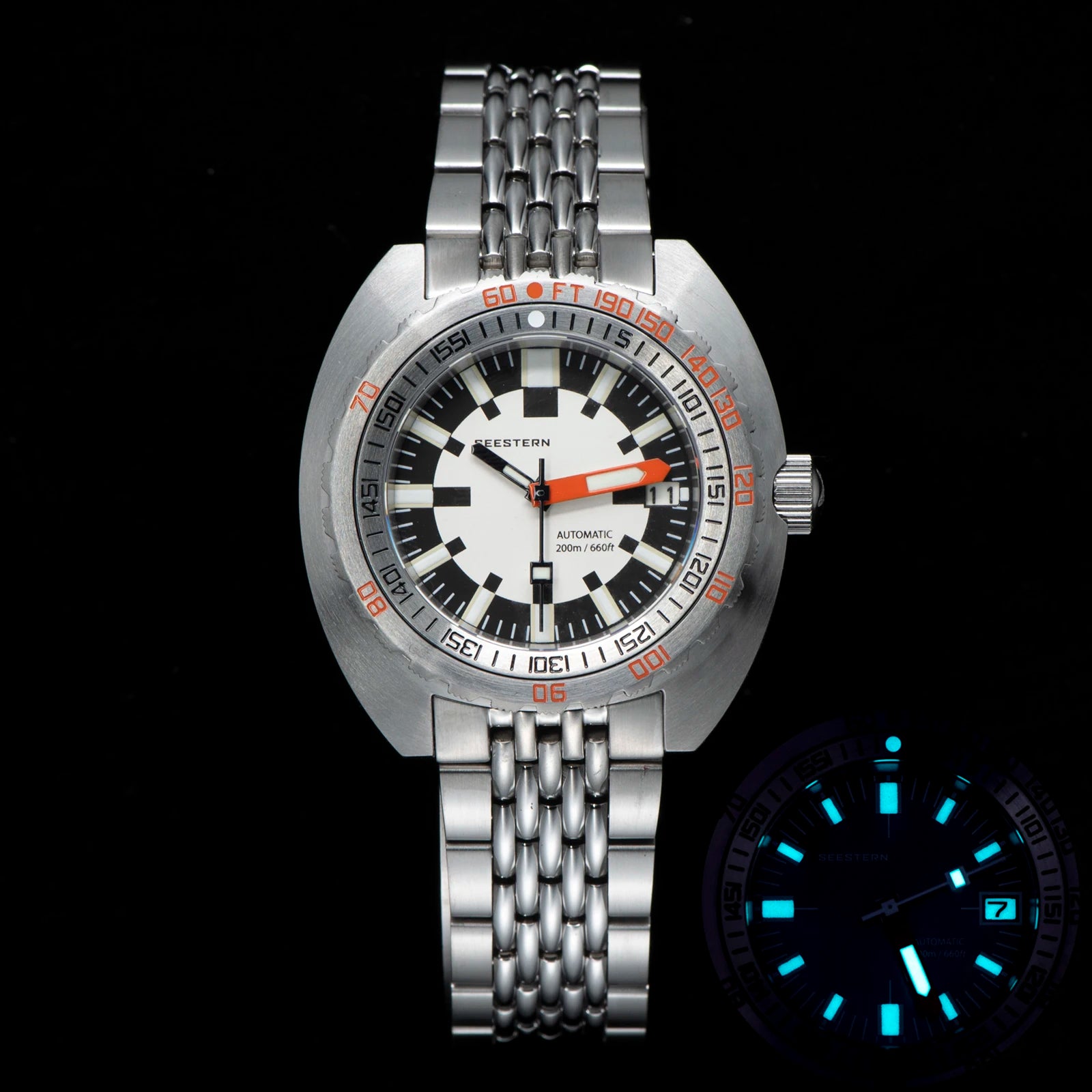 Top Brand Diver Watch Men SUB300T Automatic Mechanical Sapphire Glass Luminous Date 200m Turn Bracelet Seestern Wristwatch Retro