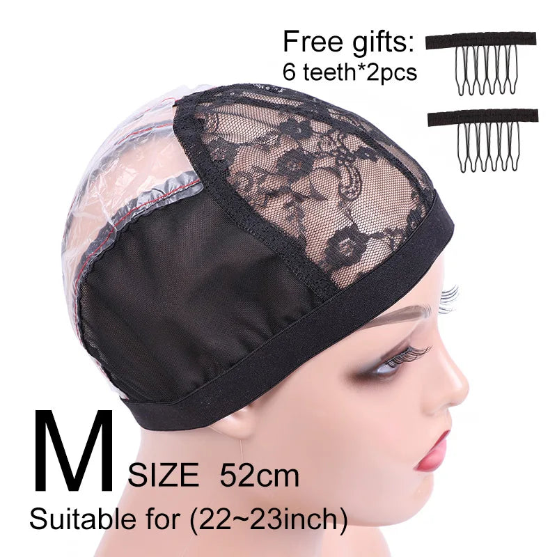 Nunify Lace Adjustable Wig Caps Weave Breathable Durable Hot Black Free Size Black Lace Front Wig Caps For Making Wigs Hairnet