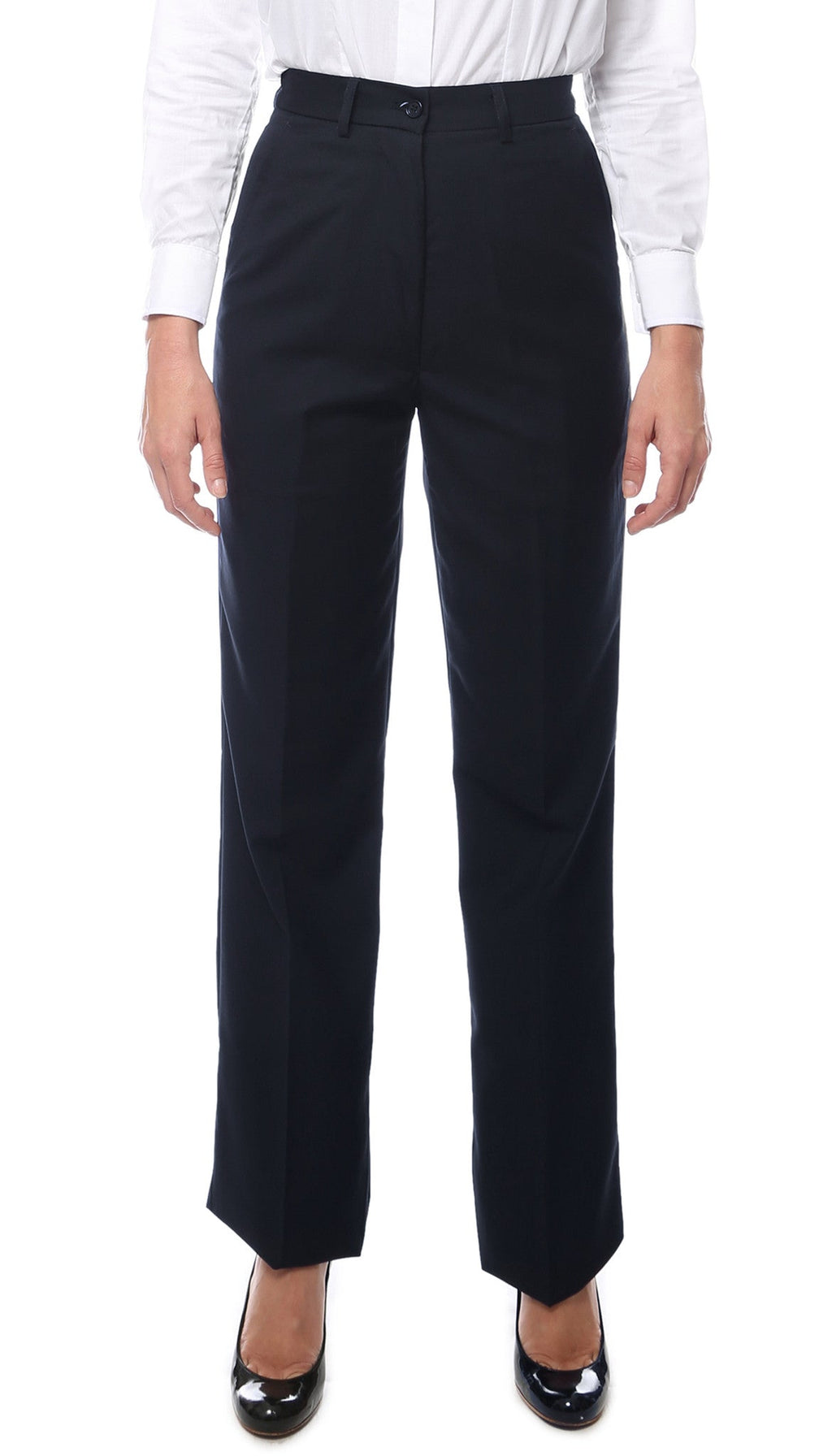 Womens 2789 Navy Elastic Waistband Dress Pants