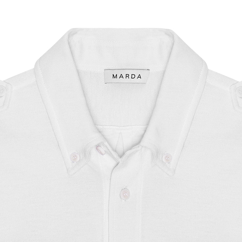 White Military Style Shirt