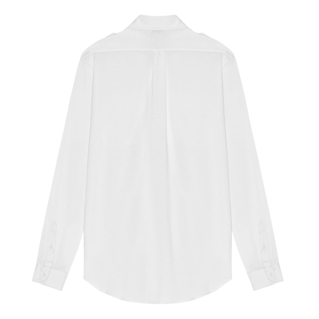 White Military Style Shirt