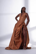 Draped Embellished Dress