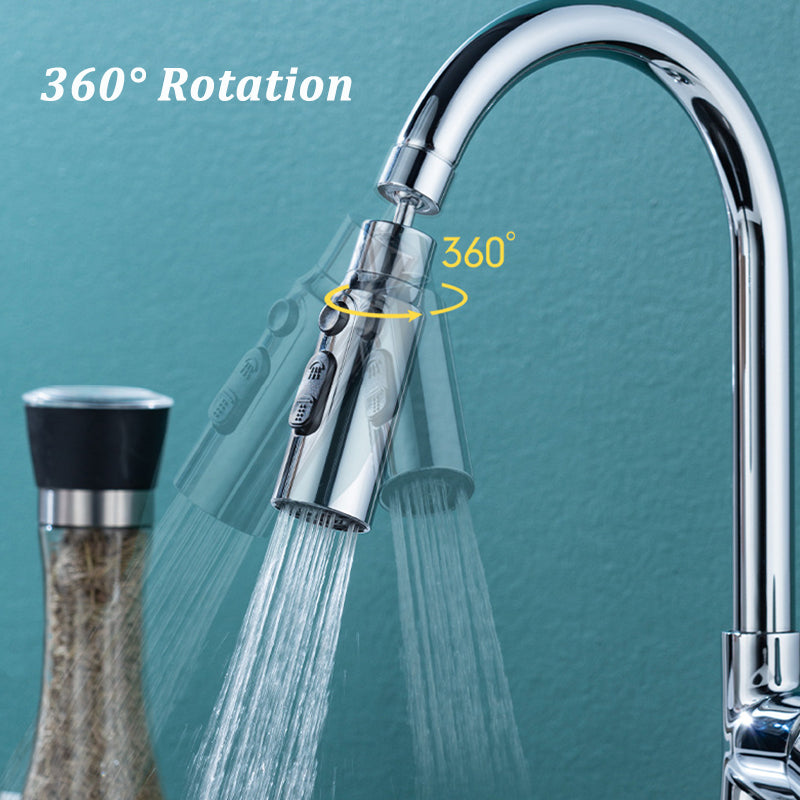 3-Mode Swivel Kitchen Faucet Bubbler