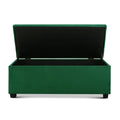 NNEDSZ Storage Ottoman Blanket Box Velvet Foot Stool Rest Chest Couch Toy Green