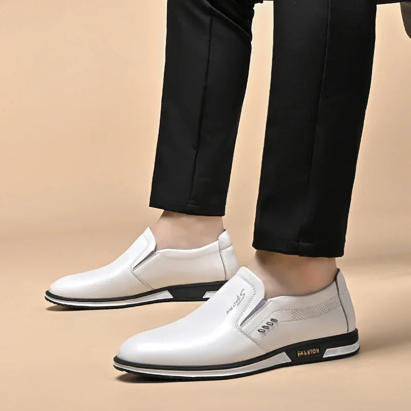 Men Leather Loafers Driving Moccasins Shoes
