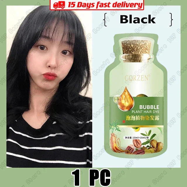 Natural Herbal Hair Dye Shampoo 5 Minutes